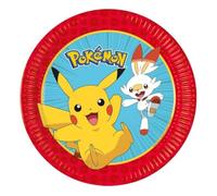Procos Assiettes en carton Pokémon Next Generation 23 cm – Pack de 8 – Multicolore
