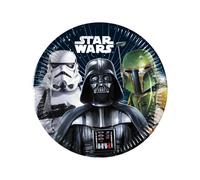 Procos Assiettes en carton Star Wars Galaxy 20 cm Lot de 8 Noir