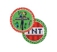 Procos Assiettes Minecraft Party en papier 23 cm – Lot de 8