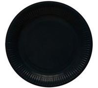8 assiettes plates carton rond 23cm noir - dart 146791 Noir G