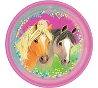 8 assiettes rondes Pretty Pony