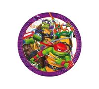 8 Assiettes Tortues Ninja Next Generation 23 cm - Violet