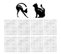 8 Autocollants De Modèles De Maquillage Pour Les Yeux Et 2 Cartes De Modèles D'Eye-Liner En Forme De Chat, Outils De Beauté, Outils Auxiliaires De Maquillage Des Yeux