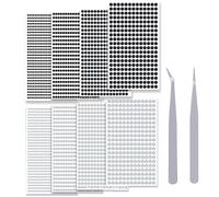 8 Autocollants Diamant, 2 Pinces À Épiler, Strass Acryliques Pour Nail Art, Pierres Précieuses Auto-Adhésives Pour L'Artisanat, Kit De Bricolage Auto-Adhésif