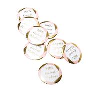 8 Badges Mlle devient madame rose et doré EVJF 5 cm