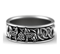 8 -Bague pour homme, bijoux Vintage en argent 925, mythologie nordique européenne, loup finariel, défense Totem, amulette Hip hop, l