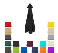 8 Baleines 3,5 m 4m Toit de marché extérieur Auvent De Remplacement Pour Parasol De Terrasse, imperméable et résistant aux UV Noir 173-175 cm = 68 "-69" (3,5 m = 11,5 pieds)