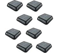 8 Balise solaires carrées QUADRY 12cm 60LM Noir G