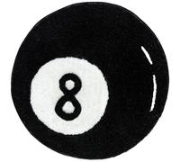 8 Ball Rug, 24 inch Diameter Imitation Cashmere 8ball Rug with Anti-Slip Backing, Washable Eight Ball Cool for Living Dining Dorm Room Bedroom