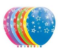 8 Ballons colorés avec étoiles 30 cm Globos G