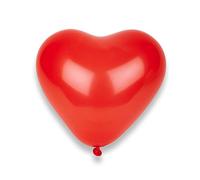 8 Ballons cœurs rouges 33 x 32 cm - Rouge - Taille Unique