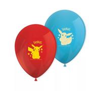 8 Ballons latex Pokémon Next Generation - Multicolore
