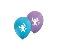 8 ballons latex stitch 28cm bleu violet - 193931
