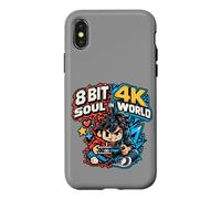 8 Bits Soul dans Un Studio collectif de Joueurs rétro 4K World Coque pour iPhone X/XS