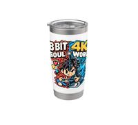8 bits Soul dans un studio collectif de joueurs rétro 4K World Gobelet isotherme en acier inoxydable double paroi