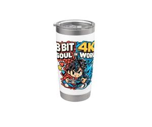 8 bits Soul dans un studio collectif de joueurs rétro 4K World Gobelet isotherme en acier inoxydable double paroi