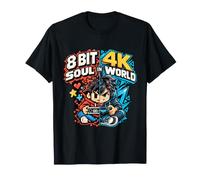 8 Bits Soul dans Un Studio collectif de Joueurs rétro 4K World T-Shirt