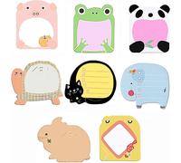 8 Blocs Mignon Animal Notes Autocollantes,160 Feuilles Notes Adhésives En Forme Animaux,Autocollante Design Pour Animaux Mini Jouets Anniversaires Cadeaux Enfants