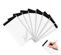 8 blocs-notes petit format A7, petits blocs-notes blancs, 30 feuilles par bloc, design classique, blocs-notes lignés, pour le travail, les études, le bureau, l'école, la maison