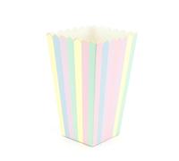 8 boîtes à pop corn arc-en-ciel et or 12,5 x 7 cm en carton - Multicolore