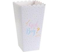 8 boites à pop-corn carton baby gender 6x8x17cm - chalayer 000765800000099 Multicolore G