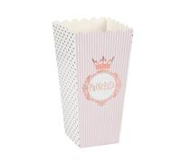 8 BOÎTES À POP-CORN PRINCESSE 6X8X17CM ROSE GOLD