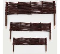 8 bordures de lit en saule 10x60cm I bordure de lit / clôture en saule pour bord