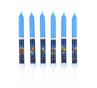Dekora - 346192 AVENGERS Lot de 8 Bougies Bâtonnets Cire Bleu 1 x 1 x 9 cm