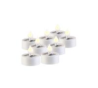 Lunartec 8 bougies plates à LED avec chargeur solaire et capteur de luminosité