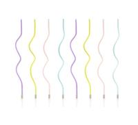 8 Bougies spirales pastel multicolores 14 cm