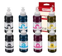8 bouteille compatible pour EPSON 102 Multi-couleurs 127 ml 70 ml avec EcoTank ET-15000 EcoTank ET-2