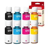 8 Bouteille d'encre pour HP GT52 GT 51 Multi-couleurs 90 ml 70 ml