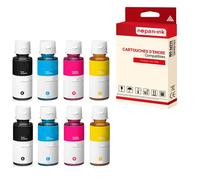 8 Bouteille d'encre pour HP GT52 GT51 Multi-couleurs 90 ml 70 ml