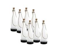 Lunartec : 8 bouteilles à LED solaires - blanc chaud