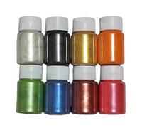 8 bouteilles de poudre d ' nacrée multicolore pour colophane artisanale, bijoux, boue, artisanat, matériel d ' art scintillant de muscovite non mortel, scintillation d ' art pour pour argile