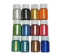 8 bouteilles de poudre d ' nacrée multicolore pour colophane artisanale, bijoux, boue, artisanat, matériel d ' art scintillant de muscovite non mortel, scintillation d ' art pour pour argile