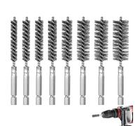 8 Brosse Metallique Pour Perceuse,Brosse Métallique Perceuse,Brosse Perceuse,Brosse De Nettoyage,Brosse à Tuyaux Pour Chaudière, Brosse à Tuyaux Pour Chauffage, Brosses Métallique A Main Cylindriques
