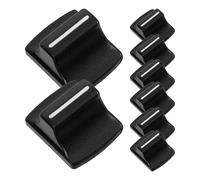 8 Capuchon Pièces de Mixage de Console Bouton de Fader Noir | Plastique Compact, Réglage Précis et Fluide, pour Djs, Musiciens, Audio et Consoles