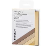 Cricut – Set de cartes Cutaway Joy – Marron, marron clair, beige et or