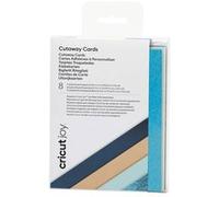 Cricut Joy™ Cutaway Cards Set de cartes beige, turquoise (brillant), bleu foncé, bleu clair