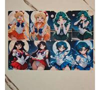 8 cartes de collection NSFW Sailor Moon, magnifiques filles, Jupiter, Mars, Mercure, Vénus, Neptune, 18+ W3