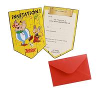 Chaks 12809-AX, Paquet de 8 Cartes d'invitation Anniversaire Astérix ® avec enveloppes