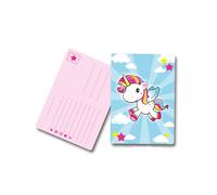 8 Cartes D'invitation Licorne Taille Unique Multicolore