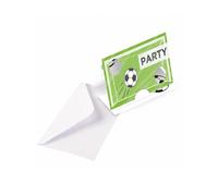 8 Cartons d'invitation Football - Vert