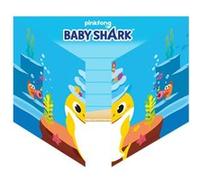 8 cartons invitation baby shark - amscan 9908481 Bleu G