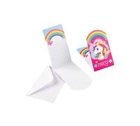 8 cartons invitation enveloppes licorne - amscan 9902108