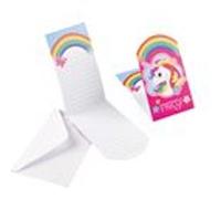 8 cartons invitation enveloppes licorne - amscan 9902108 Rose G