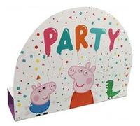 8 cartons invitation enveloppes peppa pig - amscan 9906340 Multicolor G