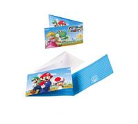 Amscan Invitations Super Mario Multicolore