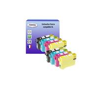 8 Cartouches Compatibles pour Epson T1291 / T1292 / T1293 / T1294 -